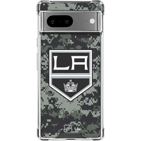 NHL Los Angeles Kings Camo Google Pixel 7a Clear Case